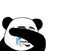 哭,熊猫脸,捂脸哭的表情包