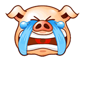 猪哭泣表情包图片