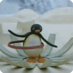转呼啦圈,企鹅的表情包动态gif表情图片 